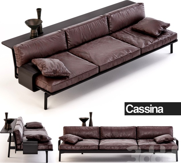 Cassina 288 Sled Three Seater Sofa