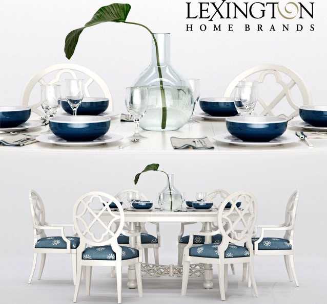Lexingon KNAPTON HILL ROUND DINING TABLE, MILL CREEK ARM CHAIR
