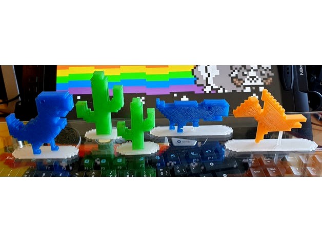 Chrome Dino Game Monitor Buddies by IXPatch