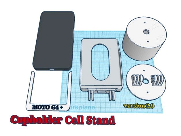 Cup Holder Cellphone Dock 2.0 by rkxone