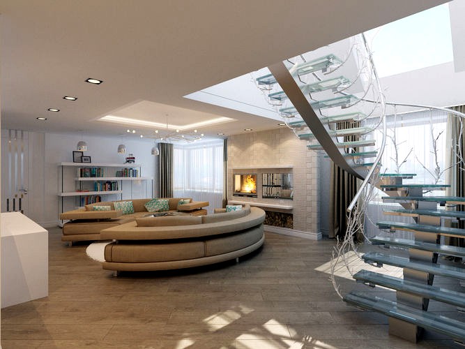 modern penthouse apartments interior