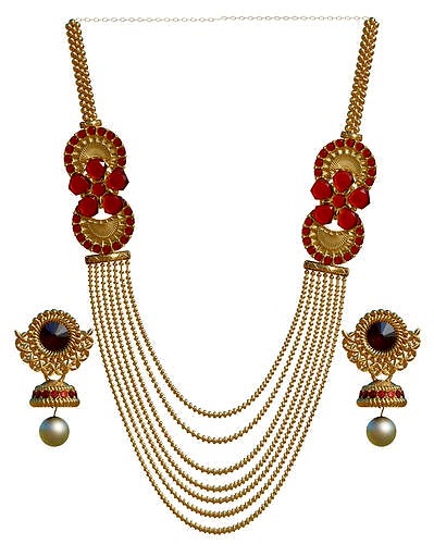 Gold and Ruby Jewelry set