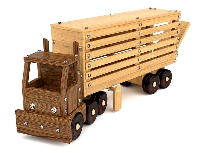 Wooden toy truck 25
