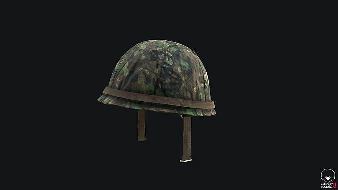 WW2 US Army Helmet  Camouflage PBR
