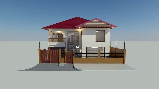 2 Storey House with 2D Floor Plan