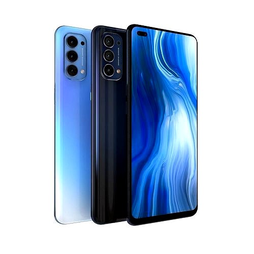 Oppo Reno4 Black and Blue Color