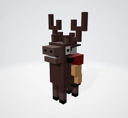 Crossy Road type game Reindeer and Rider