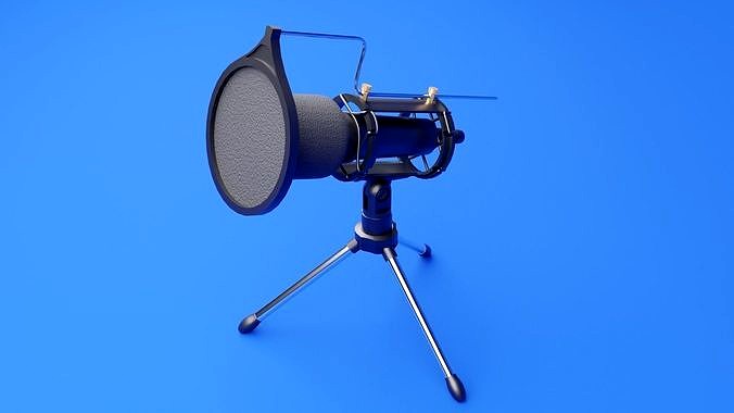 Microphone with legs 3D