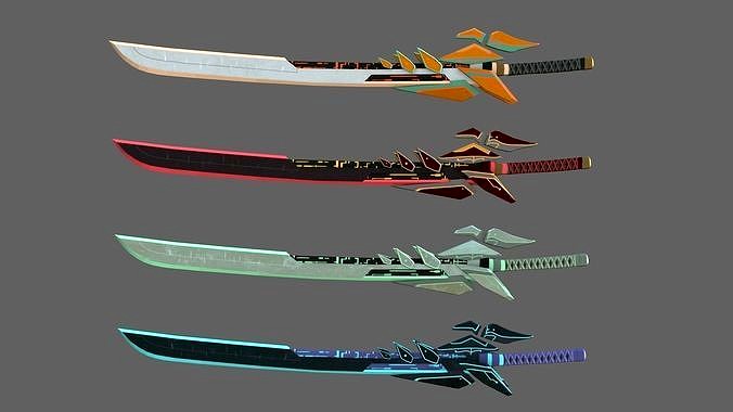 Futuristic SciFi Sword PACK - 4 Swords with Distinct Designs