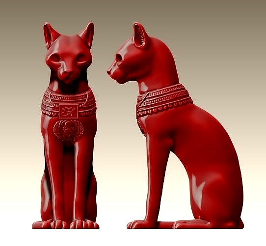 Egyptian ritual cat - Sekhmet Goddess - Bastet Goddess | 3D