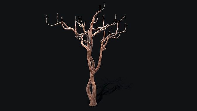 Dead tree 3 pbr Low-poly 3D model