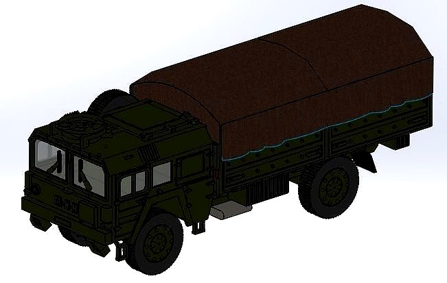 MAN KAT1 5t 4x4 with CANVAS MILITARY TRUCK - 3D PRINT Design | 3D