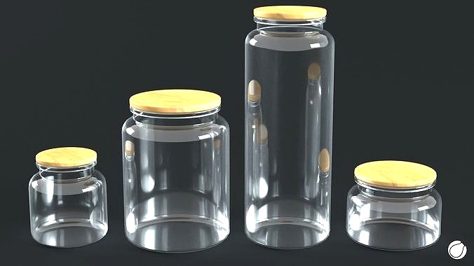 Glass Jars with Wooden Caps