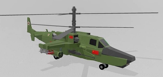 KA-50 ATTACK HELICOPTER  lowpoly