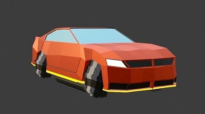 Low poly space car