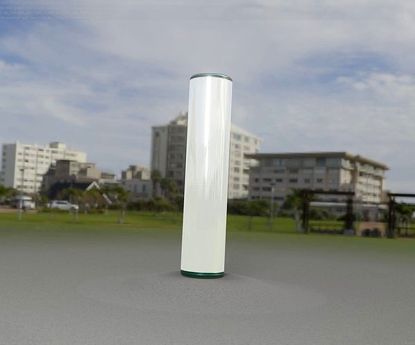 Low-Poly Moss Green Light Column 25 - Street Light Set-9