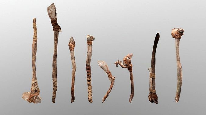 Primitive Axe -Bone and stone  Collection