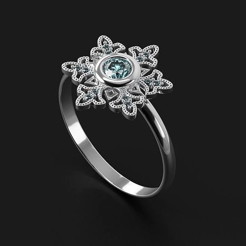 Snowflake ring | 3D
