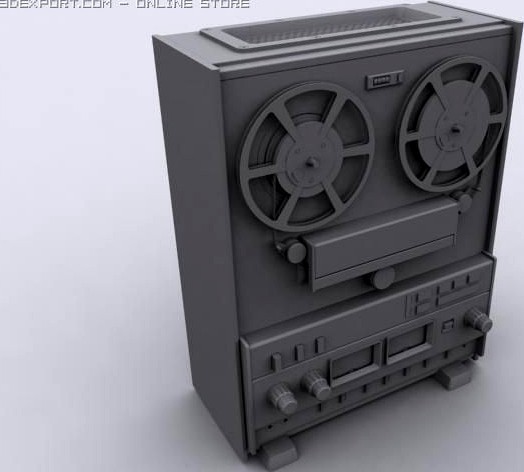 Reel To Reel Untextured 3D Model