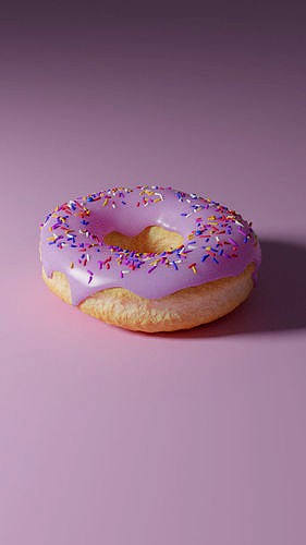 Icing and Sprinkles on Donut 3D model