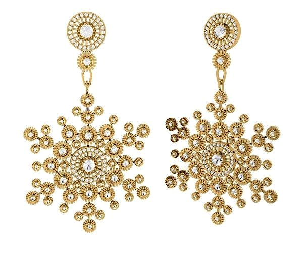 Earrings boutique gorgeous Snowflakes | 3D