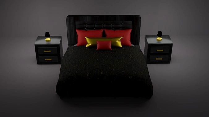 Modern Bedroom Set with Chesterfield HeadBoard