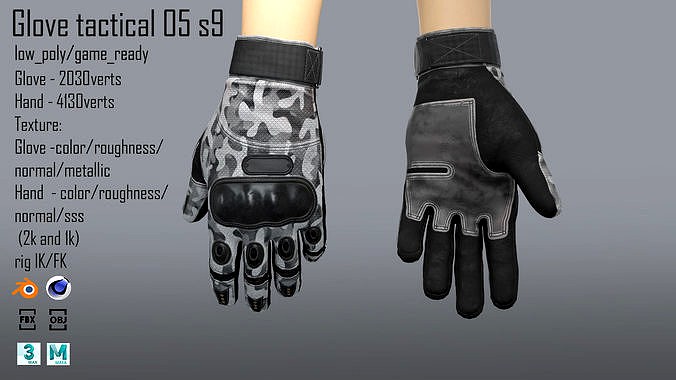 FPS hand glove tactical 05 s9