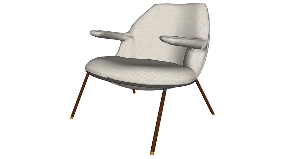 Gansevoort Lounge Birch Fabric Chair by Modloft