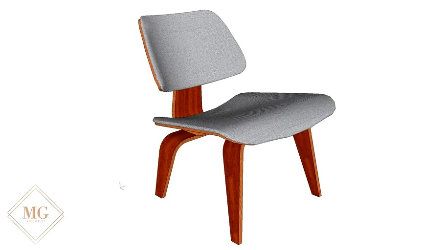Lounge Chair Upholstered - Wood Base - Eames LCW - Herman Miller