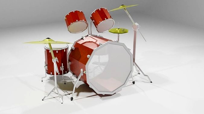 low poly drum