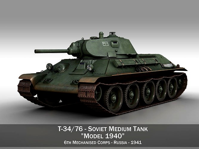 T-34-76 - Model 1940 -Soviet medium tank - 6MC