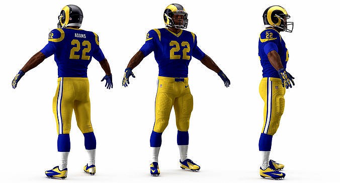 American Football Player Los Angeles Rams Neutral Pose