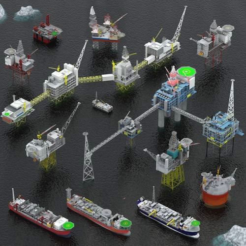 Oil rigs platform and FPSO pack
