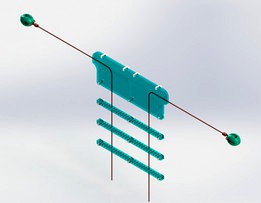 Wire Dipole Antenna with Adjustable Ladder Feed Line