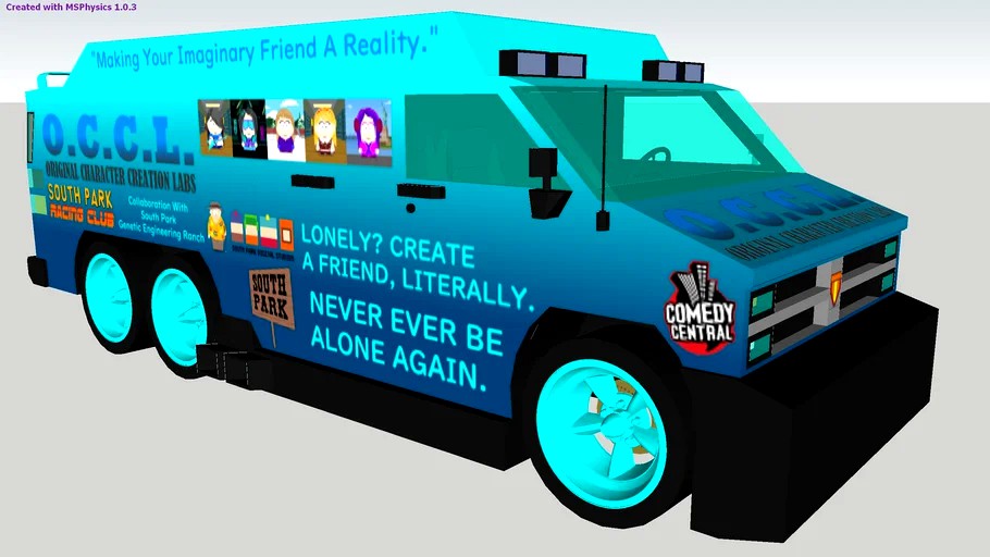 South Park Racing Club Original Character Creation Labs Van