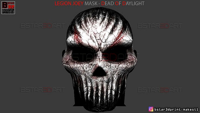 The Legion Joey Mask - Dead by Daylight - The Horror Mask | 3D