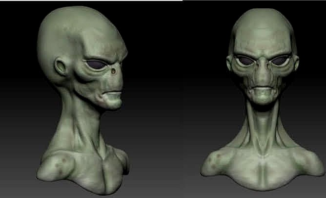 alien bust | 3D
