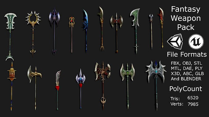 Stylized Fantasy RPG Weapon Pack