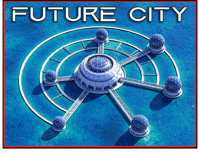Sci fi Futuristic City Building