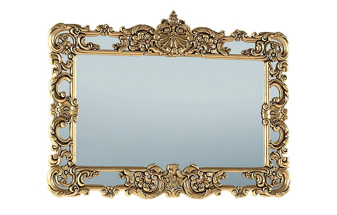 Classic mirror in a carved gold frame