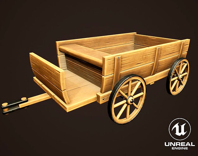 Stylized Western Wooden Carriage