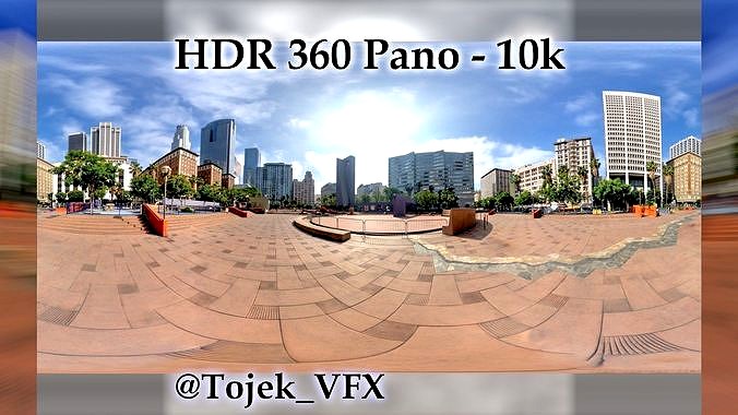 HDR 360 Panorama - DTLA - 71 Pershing Square SW corner