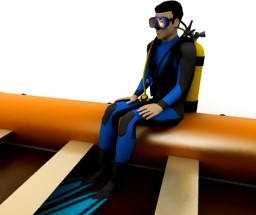Diver 3D Model