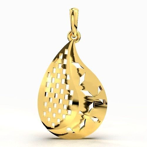 ABJA GOLD PENDANT | 3D