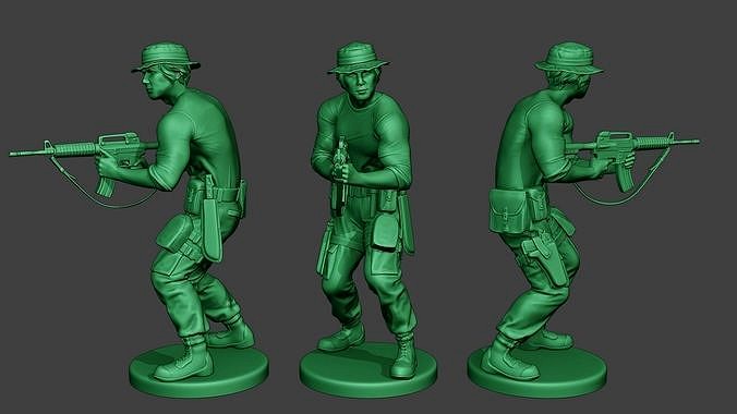 Modern Jungle Soldier Shoot Stand5 MJS1 | 3D