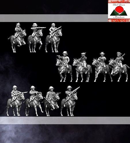28mm WW2 Partisan Resistance Fighter Cavalry and Civilians | 3D