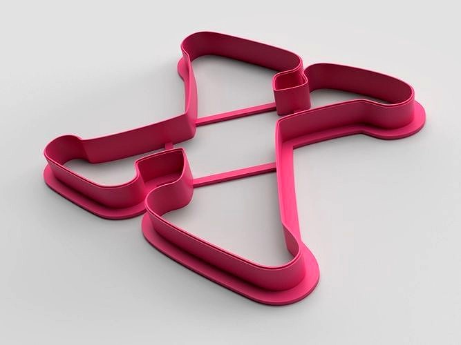 Cookie cutter - Letter X | 3D