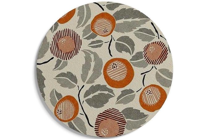 Hana Tiger Round Orange Rug