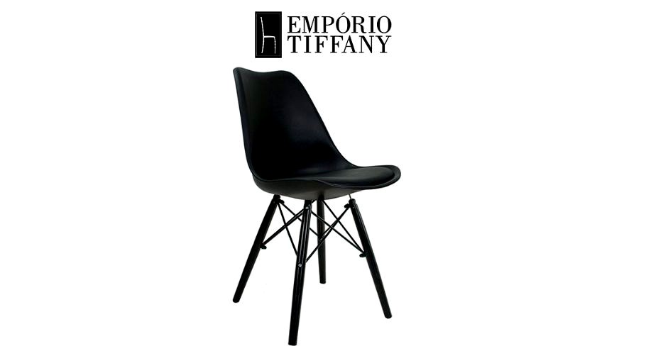 Cadeira Saarinen Black Edition Base Preta - Empório Tiffany