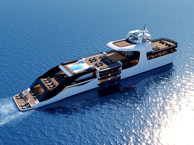 Modern luxury yacht